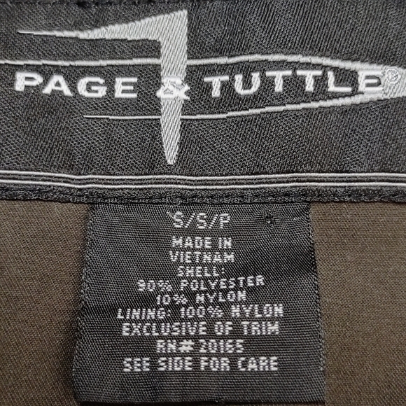 Page & Tuttle Women's Brown Quilted ZIP Up Jacket Sz S - Picture 8 of 8